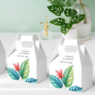 Watercolor Greenery Botanical Garden Wedding Favour Box