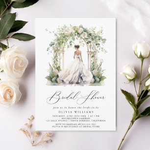 Watercolor Greenery Floral Bridal Shower Invitation