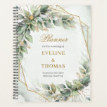 Watercolor greenery foliage gold glitter wedding planner<br><div class="desc">The Boho Greenery Foliage Gold Geometric Frame wedding stationery collection is a stunning and elegant choice for couples looking to incorporate a touch of modern sophistication into their special day. This collection beautifully merges the natural elements of greenery and foliage with the luxurious accents of gold and geometric frames, creating...</div>