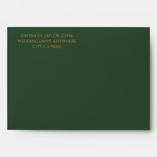 Watercolor Greenery foliage leaves Wedding Envelope