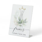 Watercolor Greenery Gold Bridal Shower Favours Sig