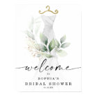 Watercolor Greenery Gold Bridal Shower Welcome