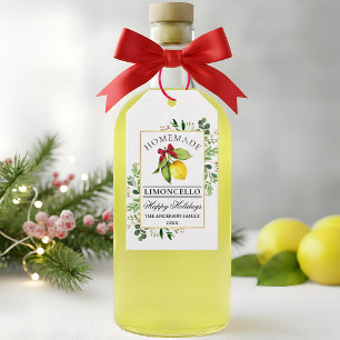  Watercolor Greenery Homemade Limoncello Holiday  Gift Tags