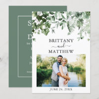 Watercolor Greenery Ivy Ferns Sage Green Photo