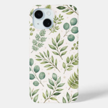 Watercolor Greenery Pattern | Botanical Leaves