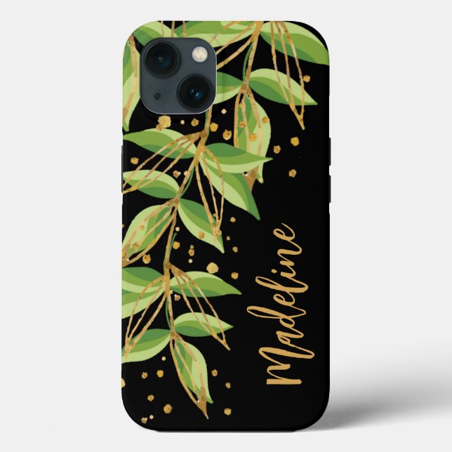 Watercolor Greenery Personalised Case-Mate iPhone  Case (Back)
