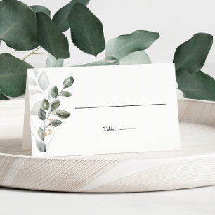 Watercolor Greenery Place Card