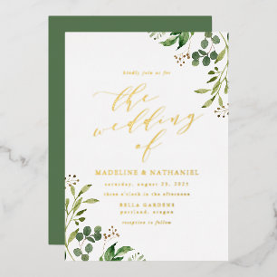 Watercolor Greenery Wedding