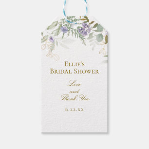 Watercolor Greenery Wedding Bridal Shower Gift Tags