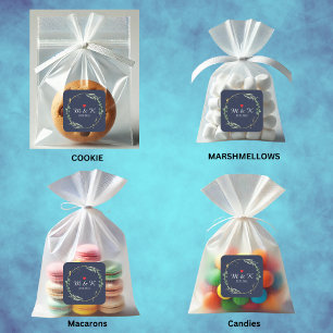 Watercolor Greenery Wedding Square Sticker