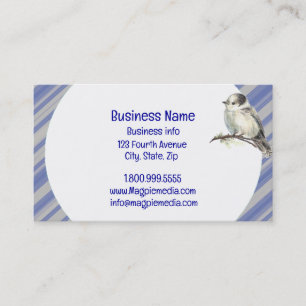 Watercolor Grey Jay Bird Wildlife Nature Art Business Card