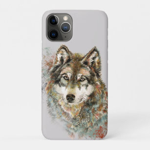 Watercolor Grey Wolf Animal Wildlife Nature  Art  Case-Mate iPhone Case