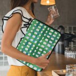 Watercolor grid – green laptop sleeve<br><div class="desc">This gingham watercolor pattern is a modern twist on classic checks. This design features a green grid in a watercolor style for a summery,  bold look.</div>