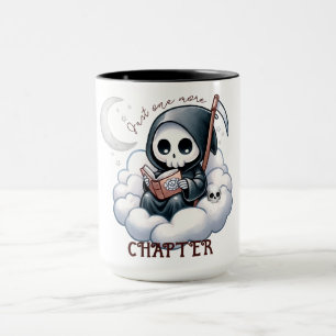 Watercolor Grim Reaper Book Lover Mug