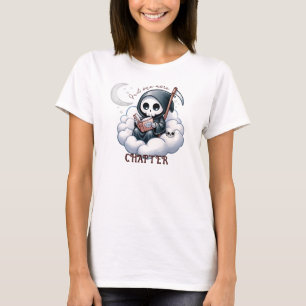Watercolor Grim Reaper Book Lover  T-Shirt