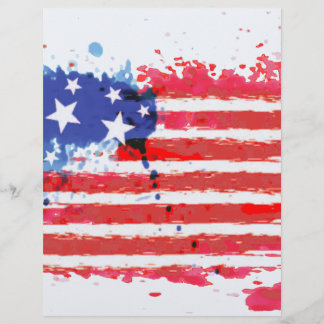 watercolor grunge American Flag