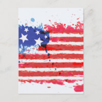 watercolor grunge American Flag