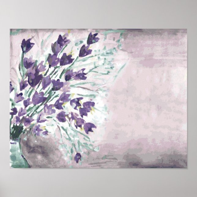 Watercolor grunge background with bells poster (Front)