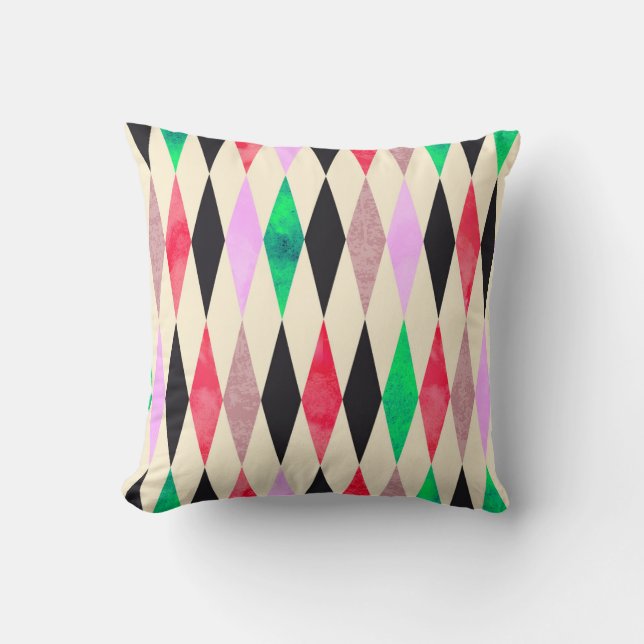 Watercolor grunge event celebration party seamless cushion (Front)