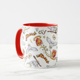 Watercolor GRYFFINDOR™ Hedwig Pattern Mug