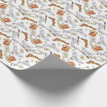 Watercolor GRYFFINDOR™ Hedwig Pattern
