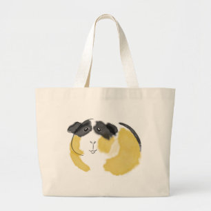 Watercolor Guinea Pig Large Tote Bag