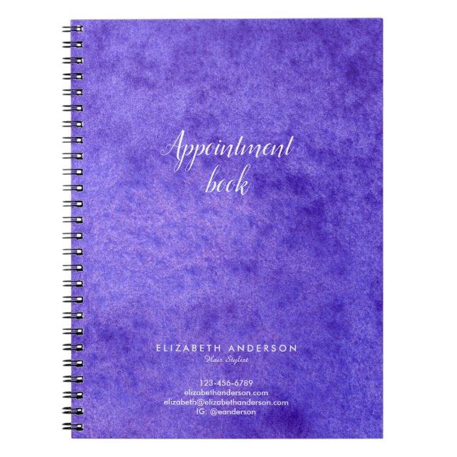 Watercolor Hair Salon appointments book (Front)