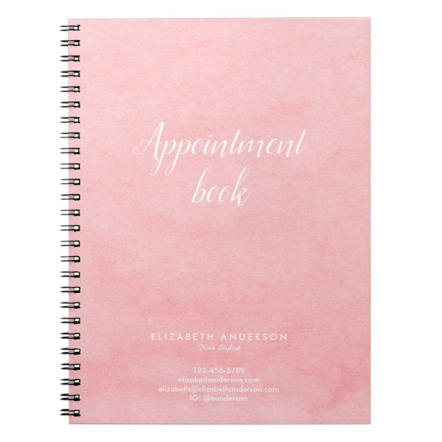 Watercolor Hair Salon appointments book (Front)