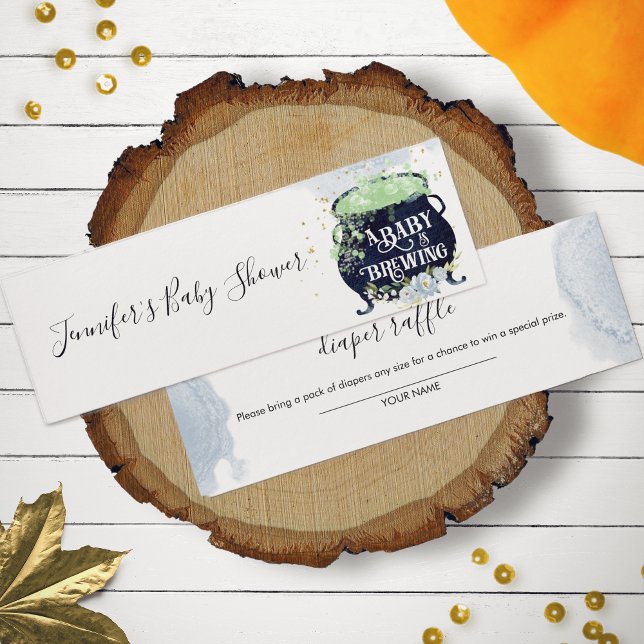 Watercolor Halloween Baby Shower Diaper Raffle (Creator Uploaded)