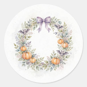 Watercolor Halloween Wreath Decor Sticker