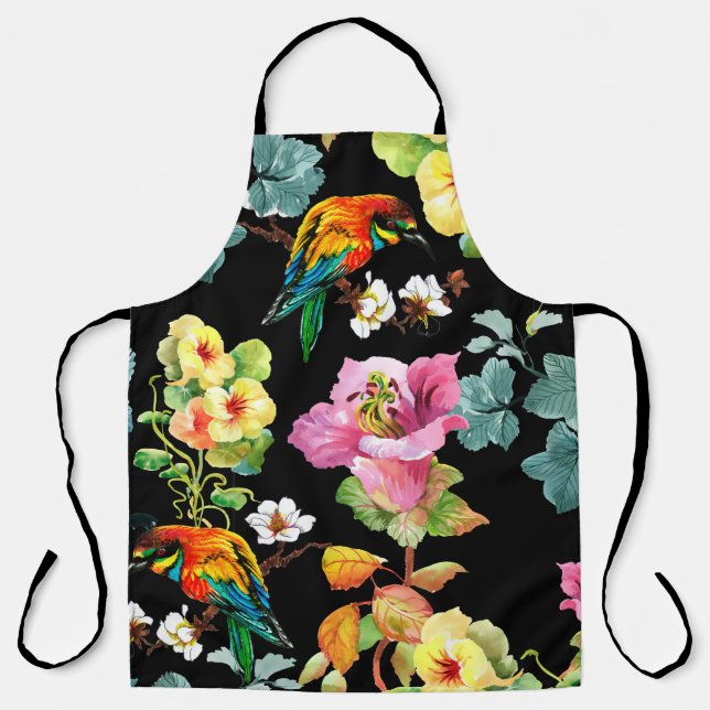 Watercolor hand drawn seamless colorful pattern wi apron (Front)