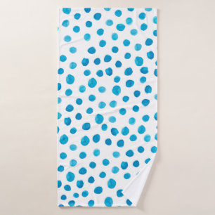 Watercolor hand drawn trendy pattern with modern c bath towel