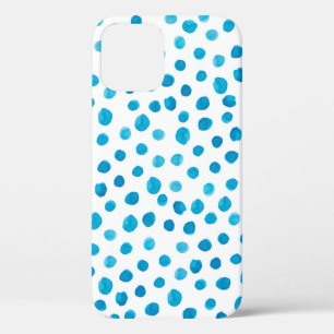 Watercolor hand drawn trendy pattern with modern c iPhone 12 case