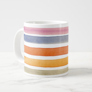 Watercolor hand painted brush strokes, banners. large coffee mug