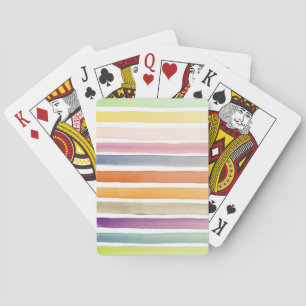Watercolor hand painted brush strokes, banners. playing cards