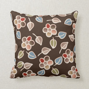 watercolor hand painted flower pillow