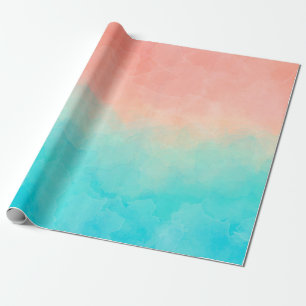 Watercolor. Hand-painted shades, textured banner d Wrapping Paper