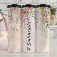 Watercolor Hanging Flowers with Roses