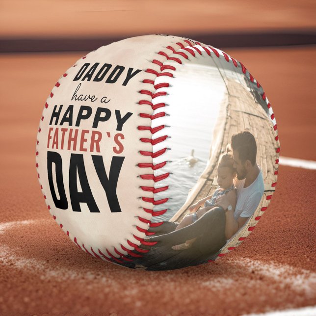 Watercolor Happy Father`s Day 2 Photo Collage Baseball (Creator Uploaded)