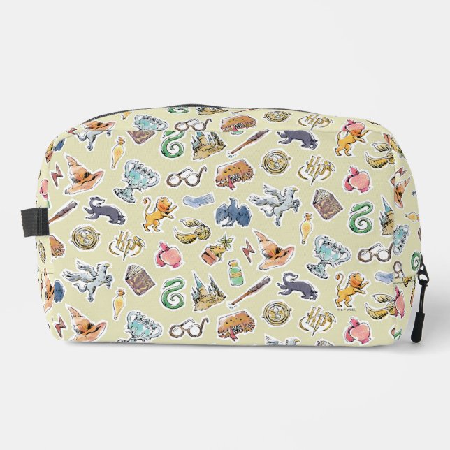 Watercolor Harry Potter Icons Dopp Kit (Front)