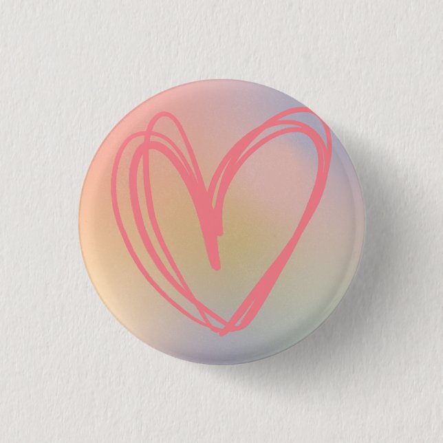 watercolor heart button (Front)