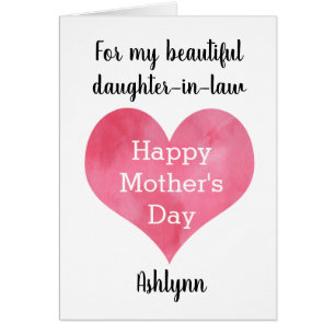 Watercolor Heart Happy Mother's Day