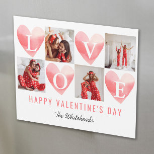 Watercolor Heart Love Photo Collage Valentine's