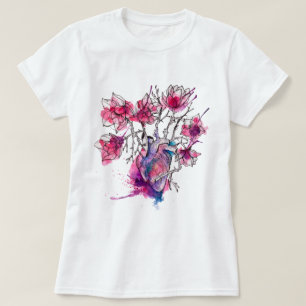 Watercolor Heart Magnolia T-Shirt