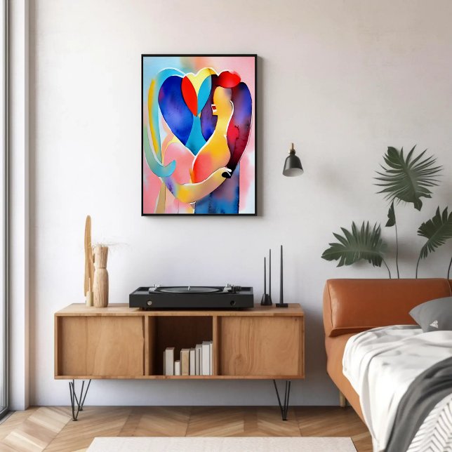 Watercolor Heart of Love Art       Poster (Creator Uploaded)