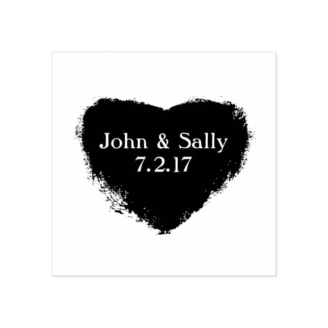 Watercolor Heart Rubber Stamp (Imprint)
