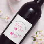 Watercolor Hearts Bridesmaid Proposal Label<br><div class="desc">Ask, "Will you be my bridesmaid?" in style with these personalized labels, perfect for your bridal party proposal. Featuring a bottom border of my original watercolor string of hearts in shades of pink, these cute labels are designed with a mix of elegant sans serif and hand-lettered script typography in complimentary...</div>