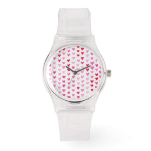 Watercolor Hearts Watch