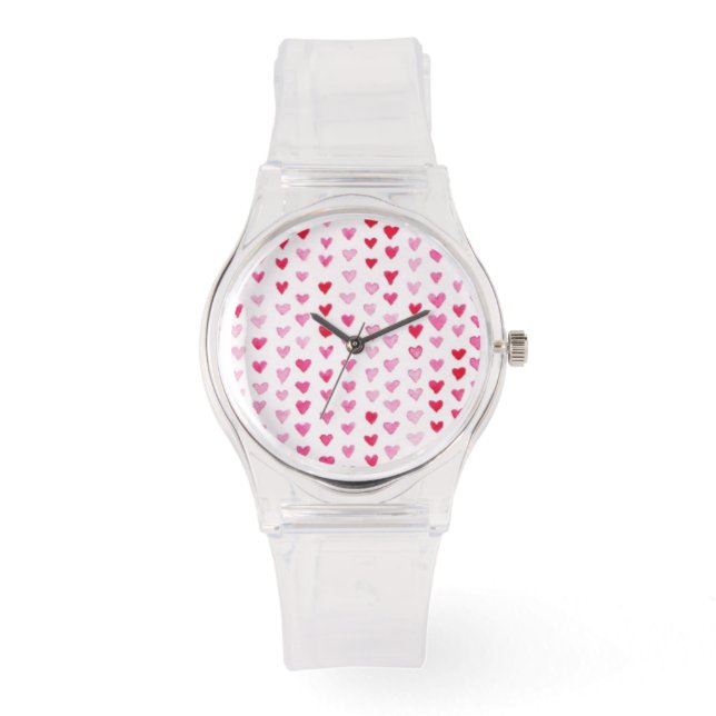 Watercolor Hearts Watch (Front)