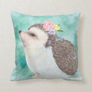 Watercolor Hedgehog Cushion